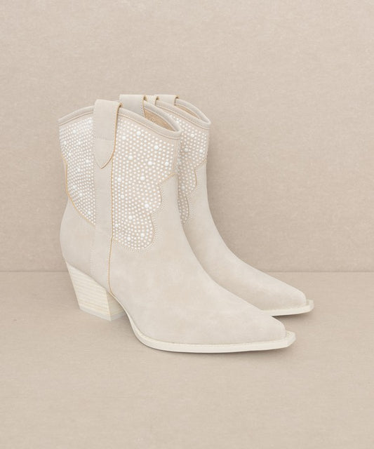 Western Barbie Pearl Studded Boots