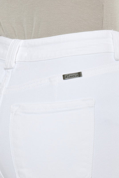KanCan High Rise White Flare Jeans