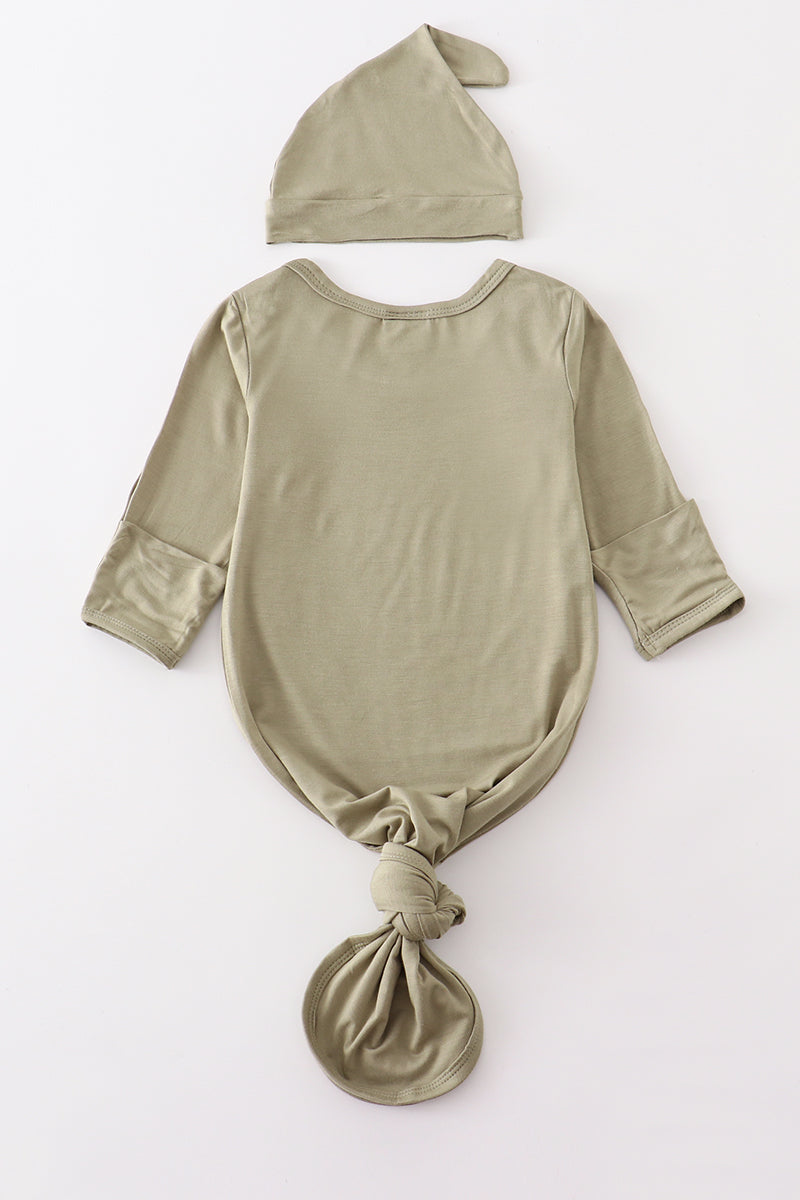 Sage bamboo baby 2pc gown