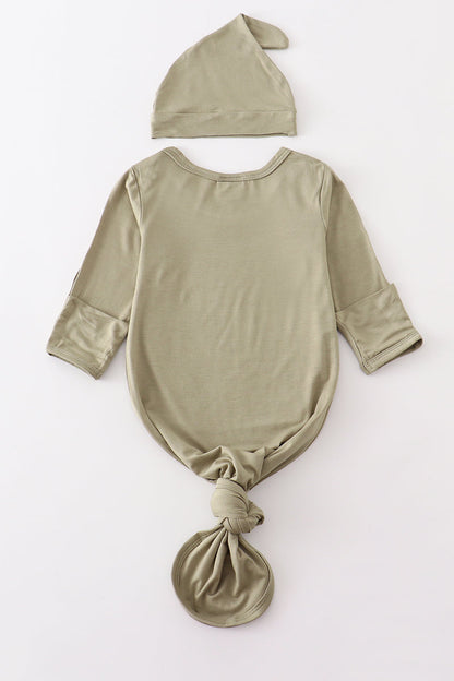 Sage bamboo baby 2pc gown