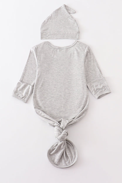 Sand bamboo baby 2pc gown
