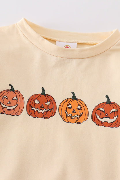 Cream halloween pumpkin sweatshirt