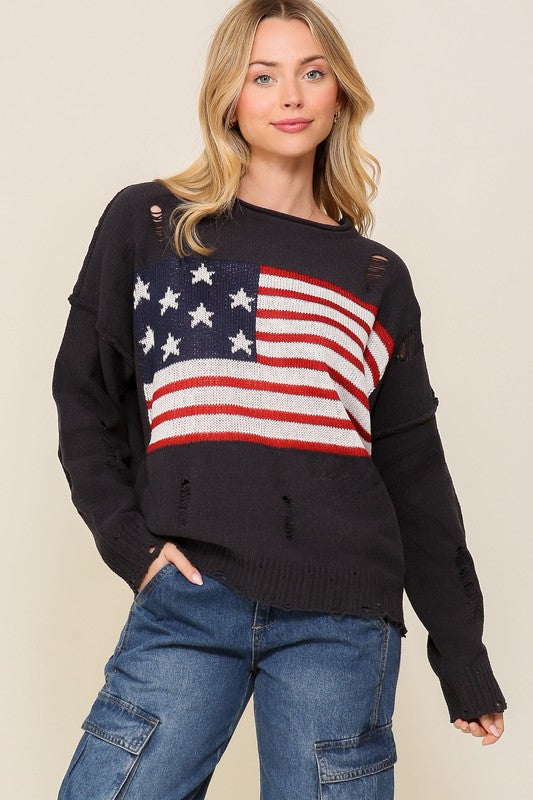 Vintage USA Distressed Sweater