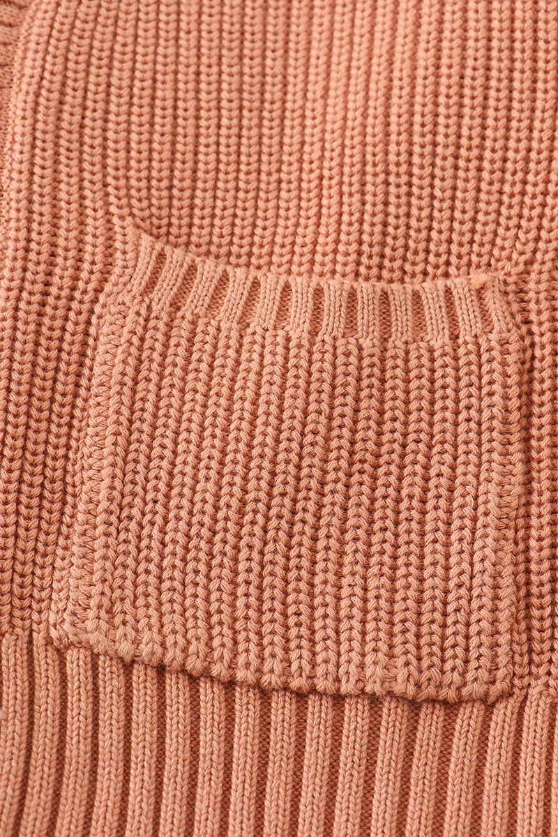Caramel pocket cardigan sweater