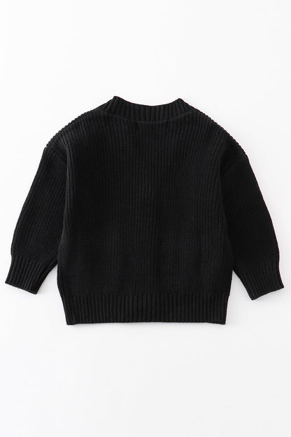 Black pocket cardigan sweater