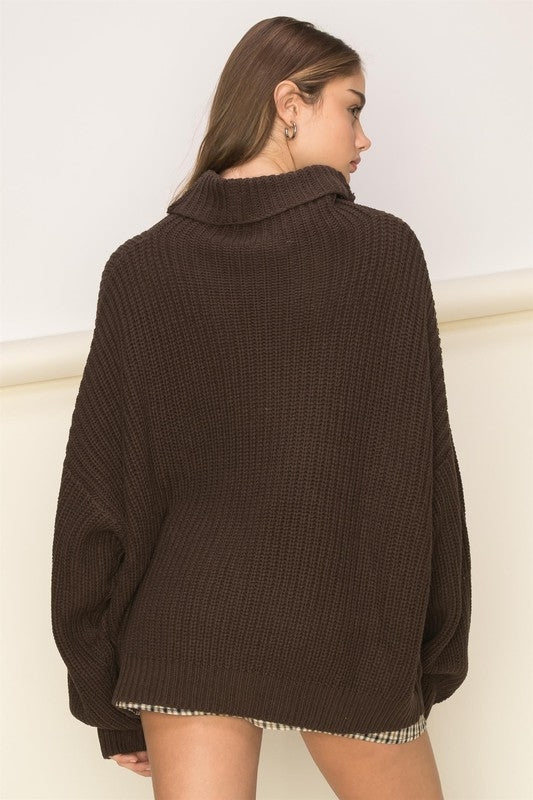 Cuddly Turtleneck Oversized Sweater
